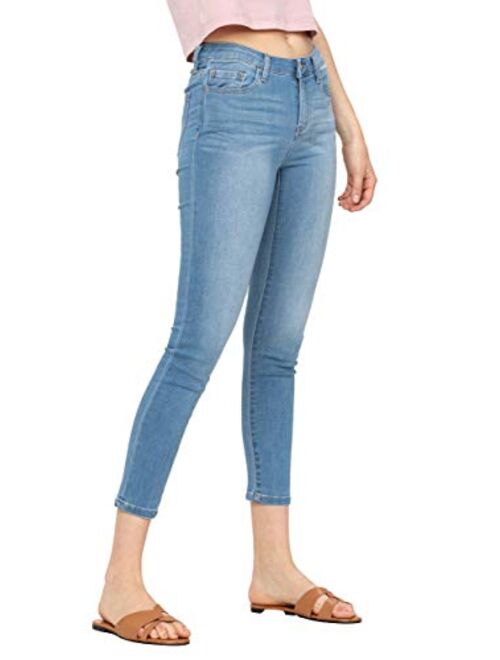 VERVET Women's Mid Rise Super Soft Ankle Skinny Jeans