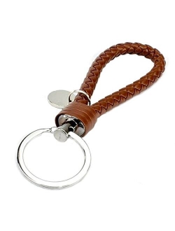 ocharzy Key Chains Handwoven Leather Keychain Simple Car Key Chain Accessories Keychain Gift for Men and Women Pack of 1/3