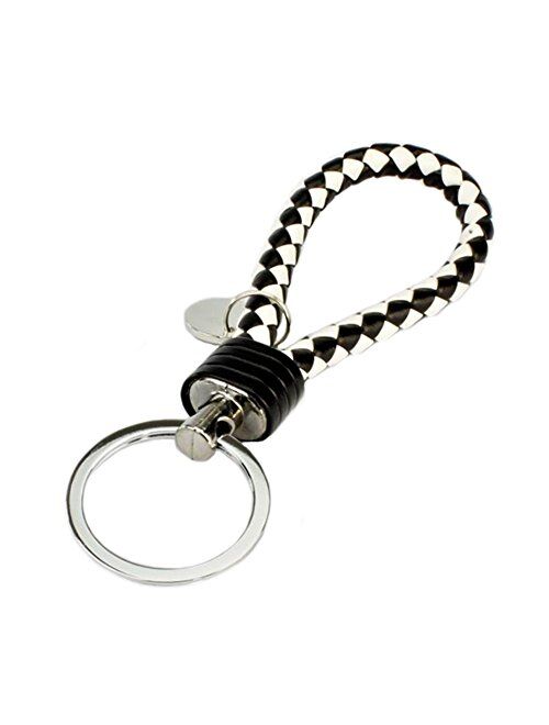 ocharzy Key Chains Handwoven Leather Keychain Simple Car Key Chain Accessories Keychain Gift for Men and Women Pack of 1/3