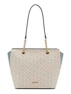 Hailey Signature Top Zip Chain Tote