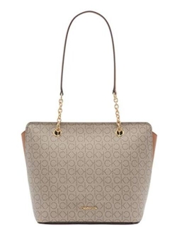 Hailey Signature Top Zip Chain Tote