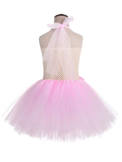 Tutu Dreams Pink Hearts Tutu Dress for Girls Princess Dress Up Birthday Tea Party