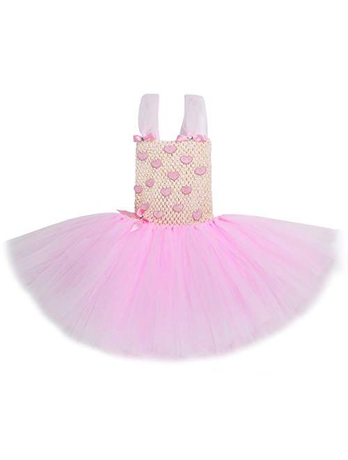 Tutu Dreams Pink Hearts Tutu Dress for Girls Princess Dress Up Birthday Tea Party