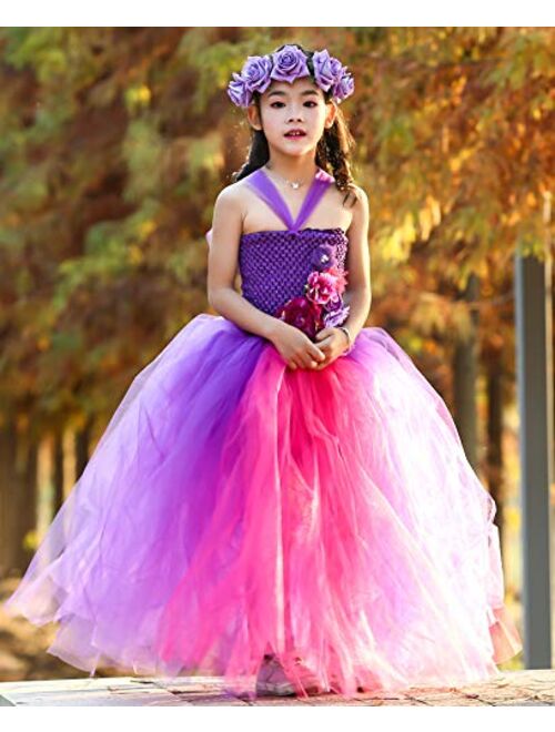 Tutu Dreams Lace Shoulder Flower Girl Dress Wedding Easter Birthday Party (2-14)