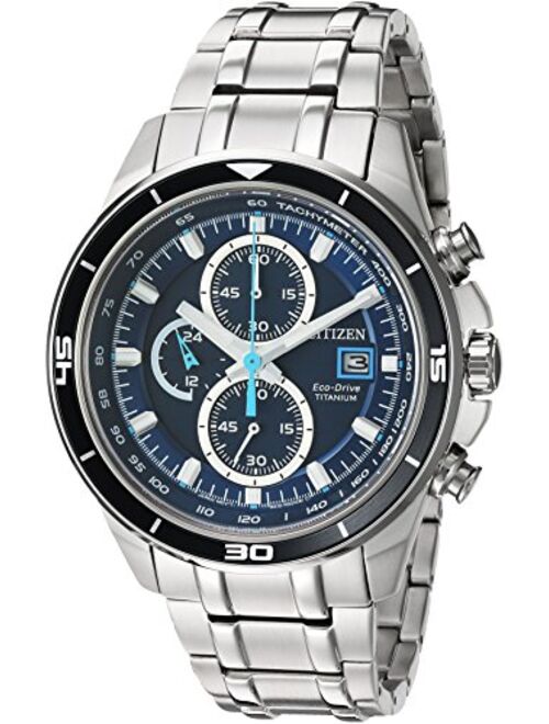 Citizen Men's Quartz Stainless Steel and Titanium Casual Watch, Silver-Toned (CA0349-51L)