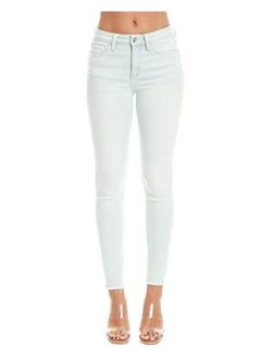 Flying Monkey High-Rise Skinny Jeans Light Blue Distressed