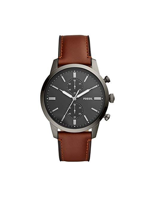 Fossil Men's Townsman Stainless Steel and Leather Casual Quartz Chronograph Watch