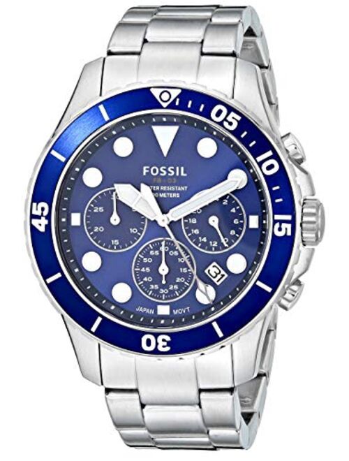 Fossil Men's FB-03 Stainless Steel Dive-Inspired Casual Quartz Watch