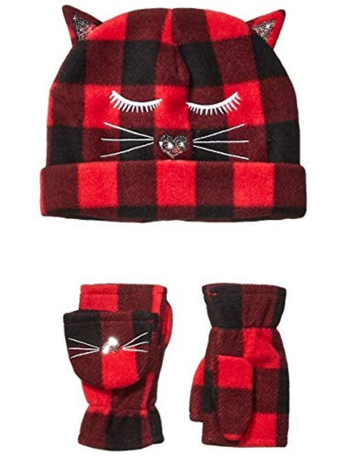 Spotted Zebra Girls' Fleece Hat Mittens Cold Weather Accessories Sets