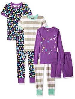 Amazon Brand - Spotted Zebra Girls' Snug-fit Cotton Pajamas Sleepwear Sets