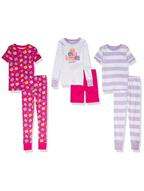 Amazon Brand - Spotted Zebra Girls' Snug-fit Cotton Pajamas Sleepwear Sets