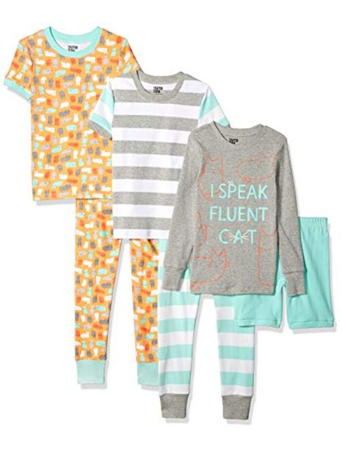 Amazon Brand - Spotted Zebra Girls' Snug-fit Cotton Pajamas Sleepwear Sets