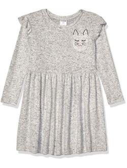 Girls' Long-Sleeve Cozy Knit Dress