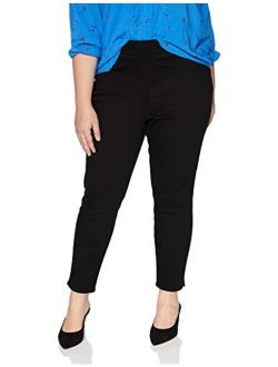 Women's Plus Size Pull On Skinny Ankle Jean with Side Slit