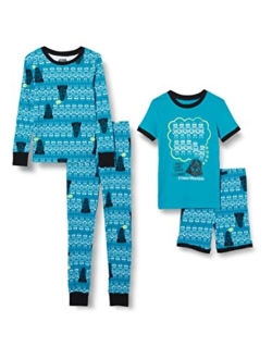 Amazon Brand - Spotted Zebra Boys' Disney Star Wars Marvel Snug-Fit Cotton Pajamas Sleepwear Sets