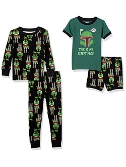 Amazon Brand - Spotted Zebra Boys' Disney Star Wars Marvel Snug-Fit Cotton Pajamas Sleepwear Sets