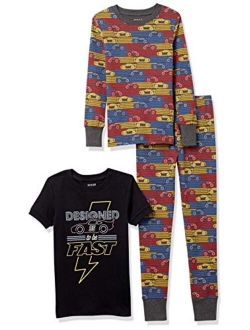 Amazon Brand - Spotted Zebra Boys' Disney Star Wars Marvel Snug-Fit Cotton Pajamas Sleepwear Sets