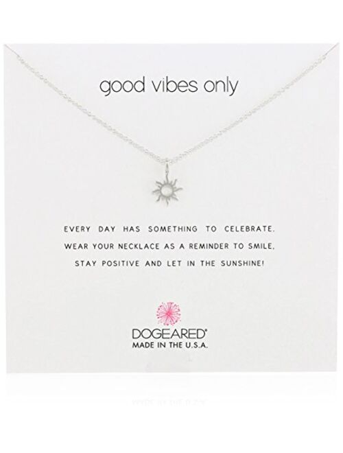 Dogeared Good Vibes Only Sun Pendant Necklace, 16"