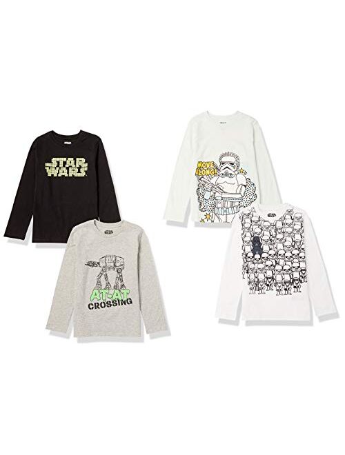 Amazon Brand - Spotted Zebra Boys' Disney Star Wars Marvel Long-Sleeve T-Shirts