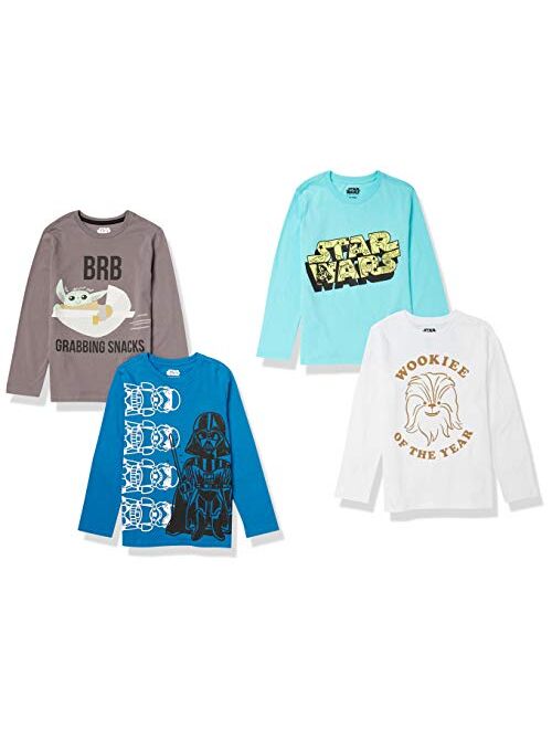 Amazon Brand - Spotted Zebra Boys' Disney Star Wars Marvel Long-Sleeve T-Shirts