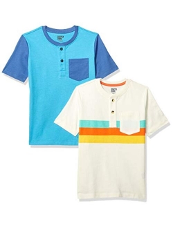 Amazon Brand - Spotted Zebra Boys' Short-Sleeve Henley T-Shirts