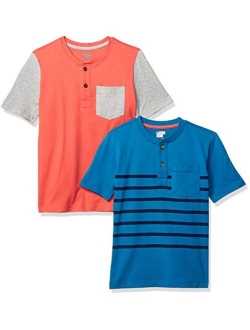 Amazon Brand - Spotted Zebra Boys' Short-Sleeve Henley T-Shirts