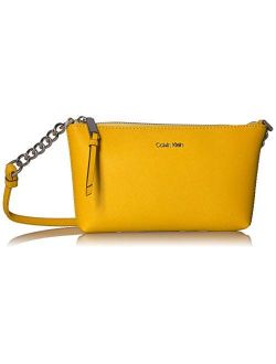 Women's Hayden Key Item Saffiano Top Zip Chain Crossbody