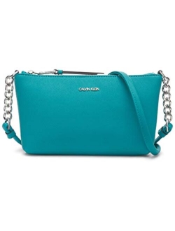 Women's Hayden Key Item Saffiano Top Zip Chain Crossbody