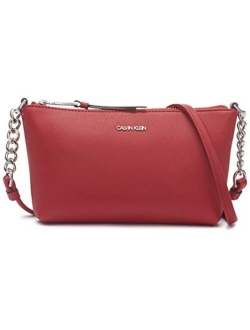 Women's Hayden Key Item Saffiano Top Zip Chain Crossbody