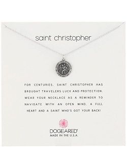 Saint Christopher Travelers Reminder Necklace Sterling Silver One Size