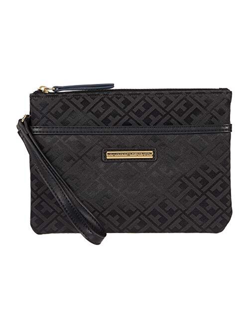 Tommy Hilfiger Large Wristlet Signature Jacquard