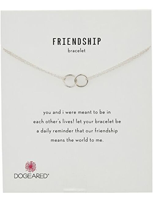 Dogeared "It's Personal" Friendship Double-Linked Rings Chain Bracelet, 6"+1" Extender