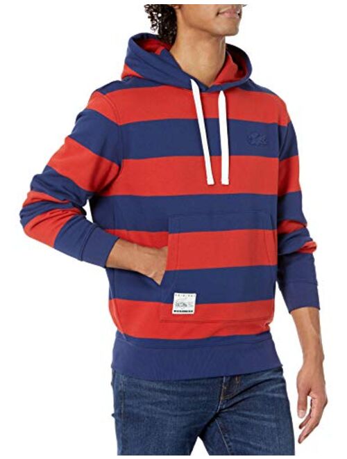 Lacoste Men's Long Sleeve Thick Striped Hooded Sweatshirt