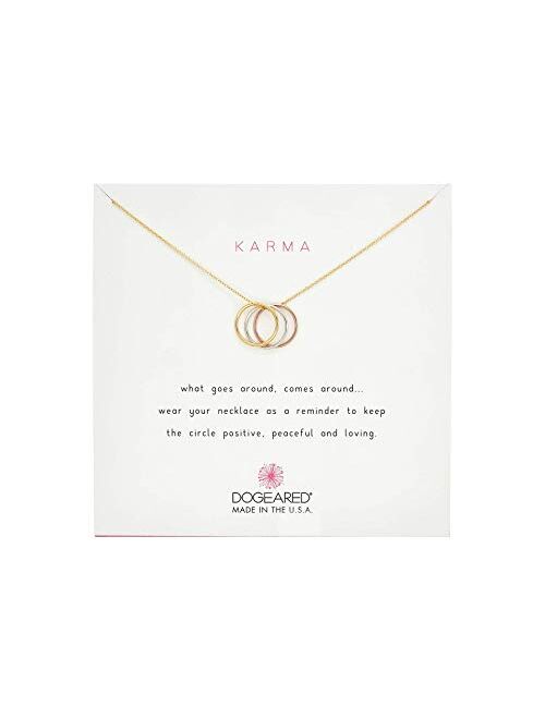 Dogeared Women's Triple Karma Ring Necklace