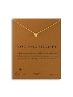"You Are Mighty" Pyramid Necklace, Gold Dipped 16"