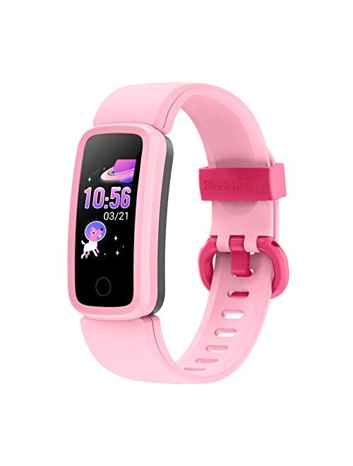 BIGGERFIVE Fitness Tracker Watch for Kids Girls Boys Teens, Activity Tracker, Pedometer, Heart Rate Sleep Monitor, IP68 Waterproof Calorie Step Counter Watch with Alarm C