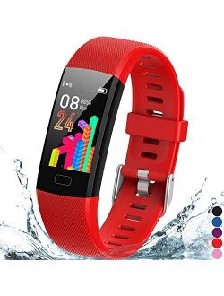 Inspiratek Kids Fitness Tracker for Girls and Boys Age 5-16 (4 Color)- Waterproof Fitness Watch for Kids with Heart Rate Monitor, Sleep Monitor, Calorie Counter and More 