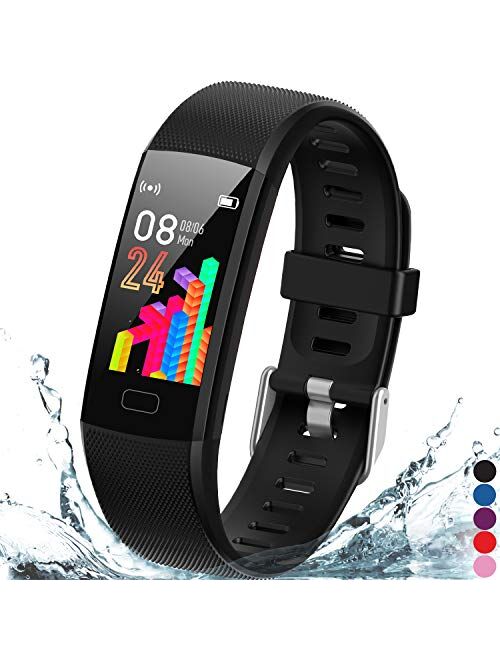 Inspiratek Kids Fitness Tracker for Girls and Boys Age 5-16 (4 Color)- Waterproof Fitness Watch for Kids with Heart Rate Monitor, Sleep Monitor, Calorie Counter and More 