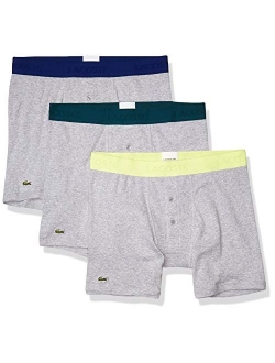 Men's Essentials Classic 3 Pack 100% Cotton Boxer Briefs