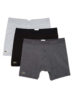 Men's Essentials Classic 3 Pack 100% Cotton Boxer Briefs