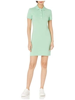 Women's Short Sleeve Slim Fit Stretch Pique Polo Dress