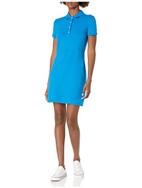 Lacoste Women's Short Sleeve Slim Fit Stretch Pique Polo Dress