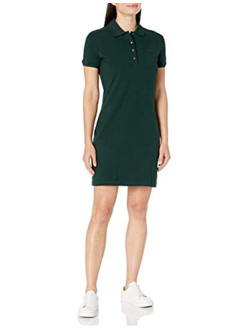 Lacoste Women's Short Sleeve Slim Fit Stretch Pique Polo Dress