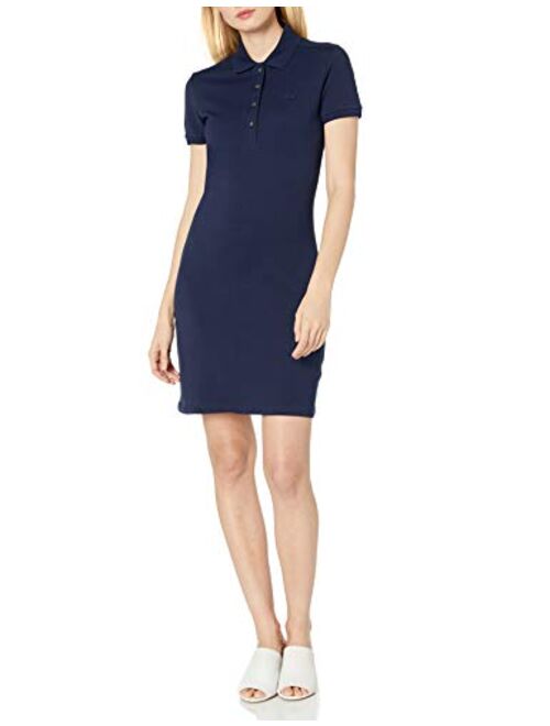 Lacoste Women's Short Sleeve Slim Fit Stretch Pique Polo Dress