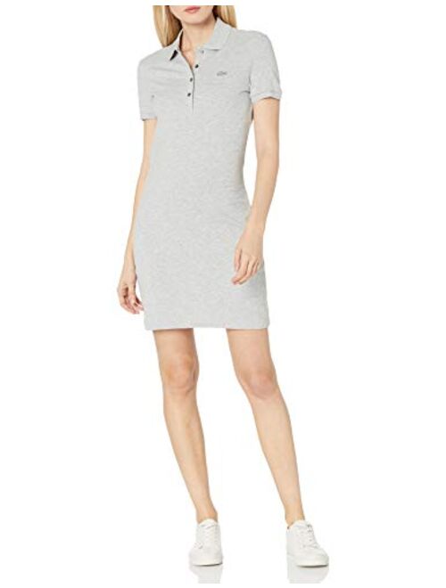 Lacoste Women's Short Sleeve Slim Fit Stretch Pique Polo Dress