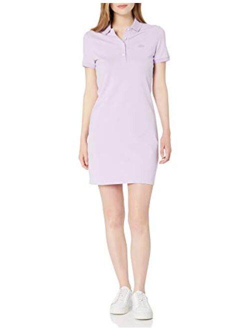 Lacoste Women's Short Sleeve Slim Fit Stretch Pique Polo Dress