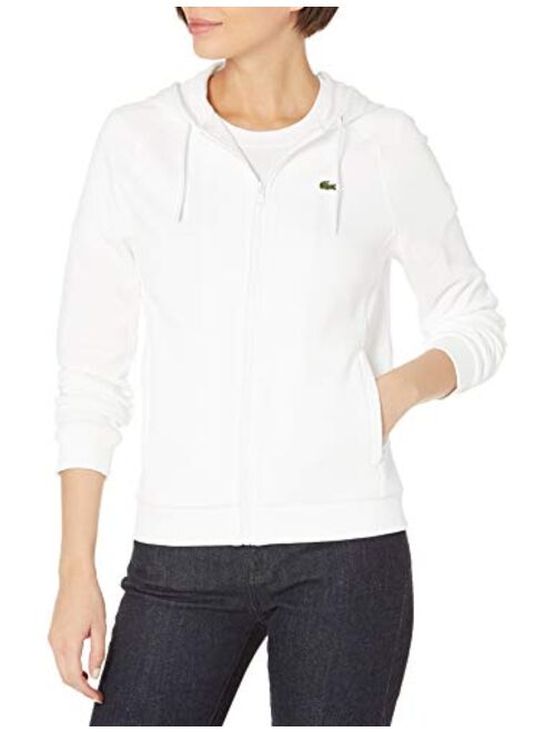 Lacoste Women's Sport Full Zip Fleece Hooded Sweatshirt