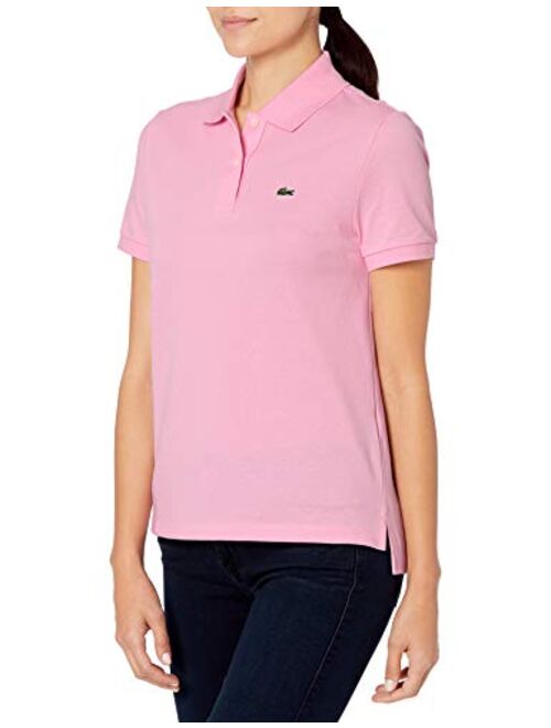 Lacoste Women's Short Sleeve Slim Fit Stretch Pique Polo Shirt