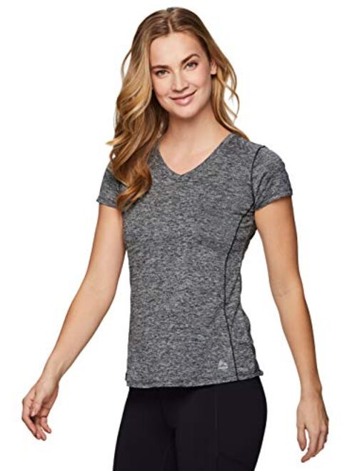 RBX Active Women's Athletic Quick Dry Space Dye Short Sleeve Yoga T-Shirt