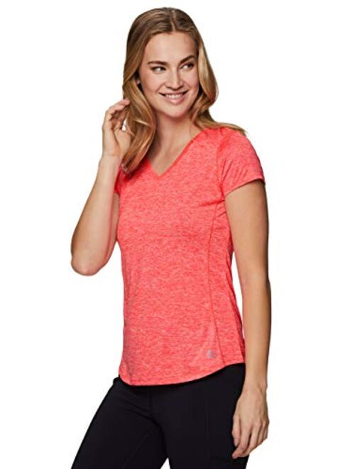 RBX Active Women's Athletic Quick Dry Space Dye Short Sleeve Yoga T-Shirt